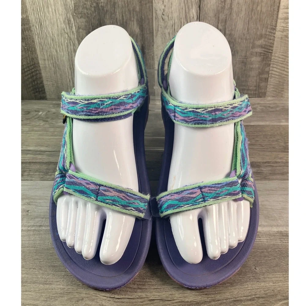 Teva Hurricane 3 Kids Purple Multi Geometric Sport Sandals Size 3 1019390C